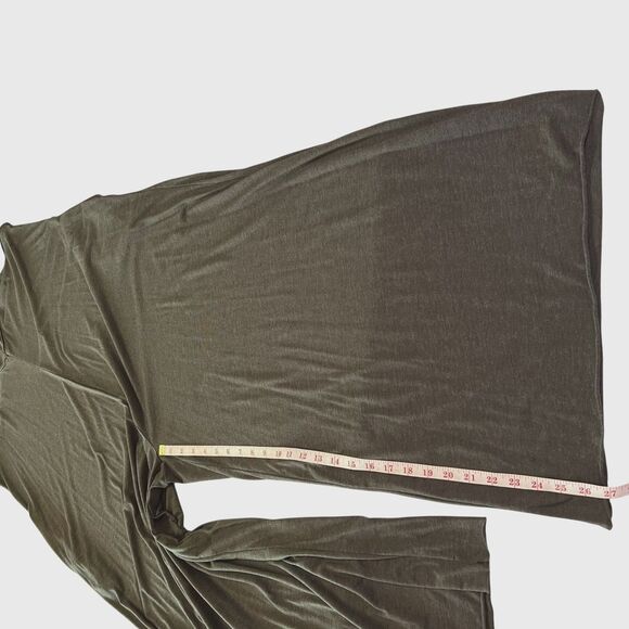 Natural Life Jumpsuit One Size Oversized Green Jersey Wide Leg V-neck Pockets - Picture 13 of 14